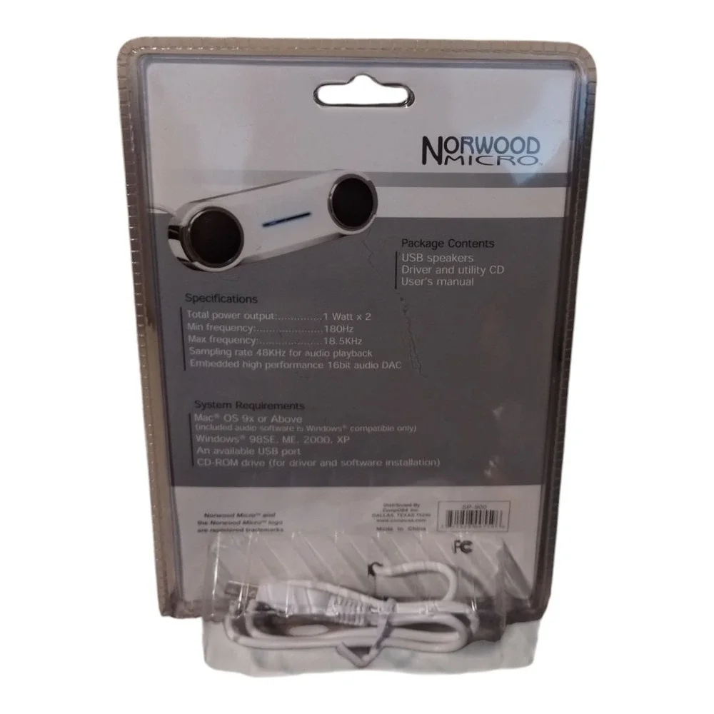Norwood Micro USB Speaker‎ Embedded High Performance 16bit Audio Dac Mac & PC